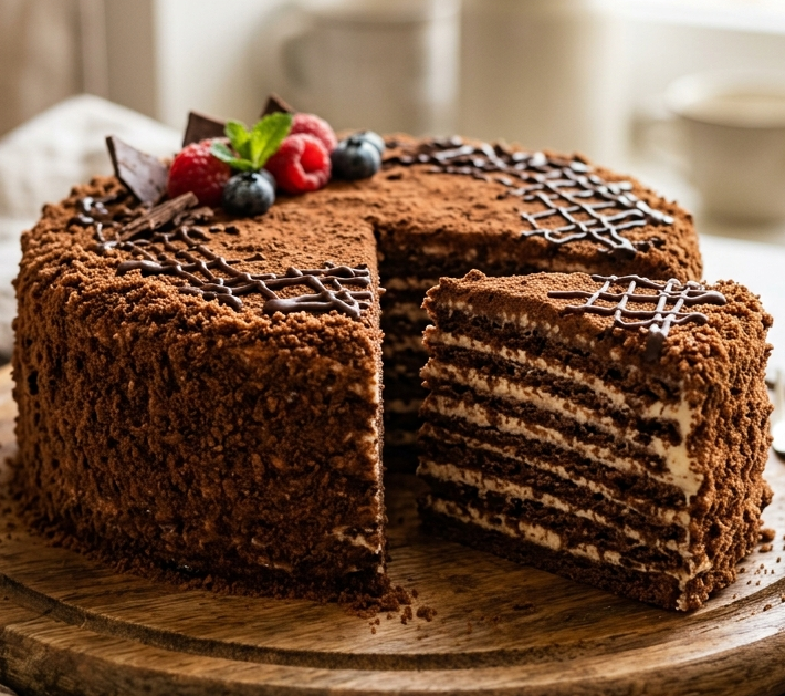 Шоколадный медовик - торты на заказ в Могилёве